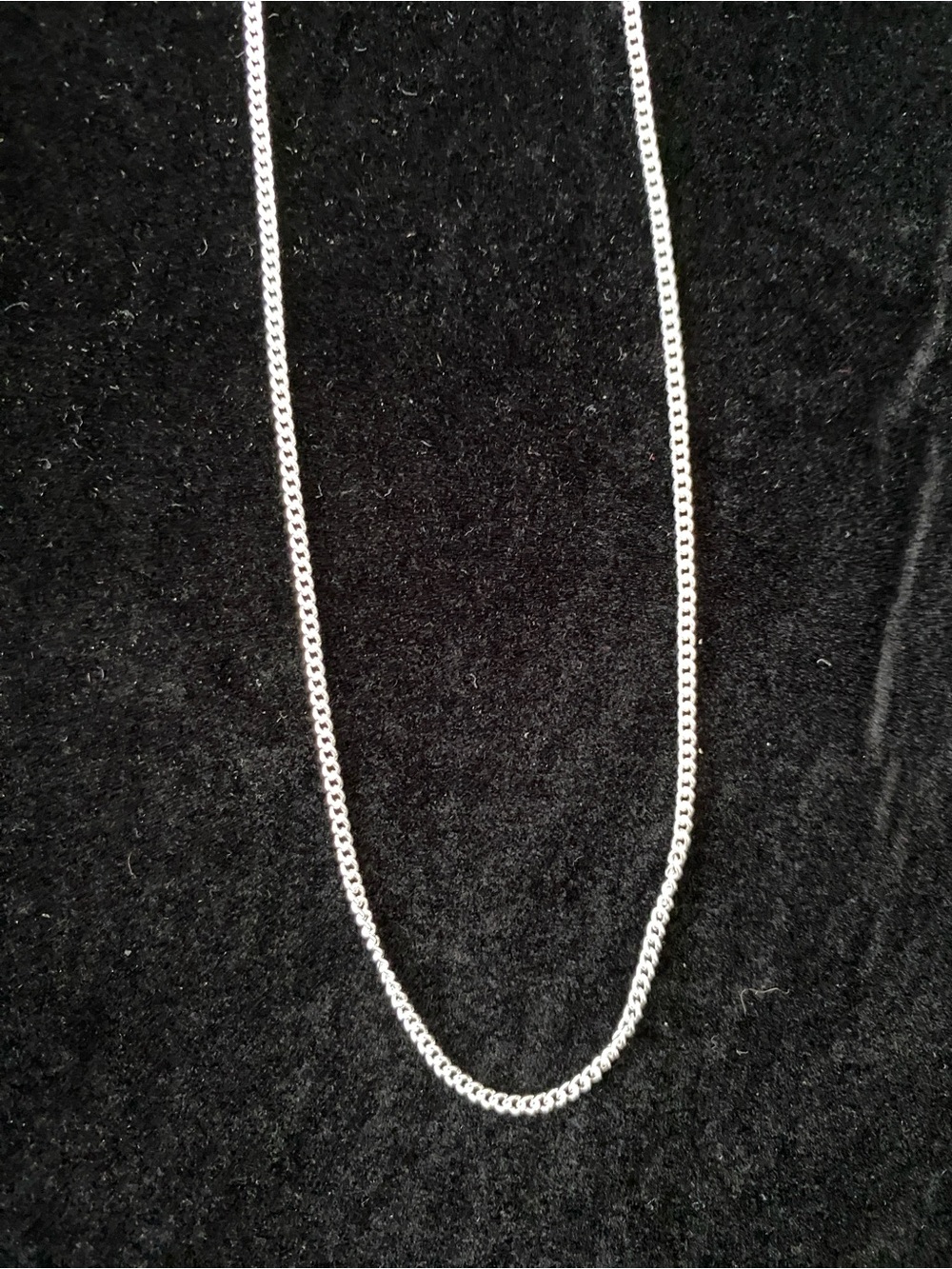 Silver Curb Cuban Necklace